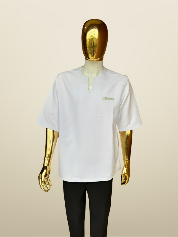 Classic White Men’s Kaftan with Modern Silhouette