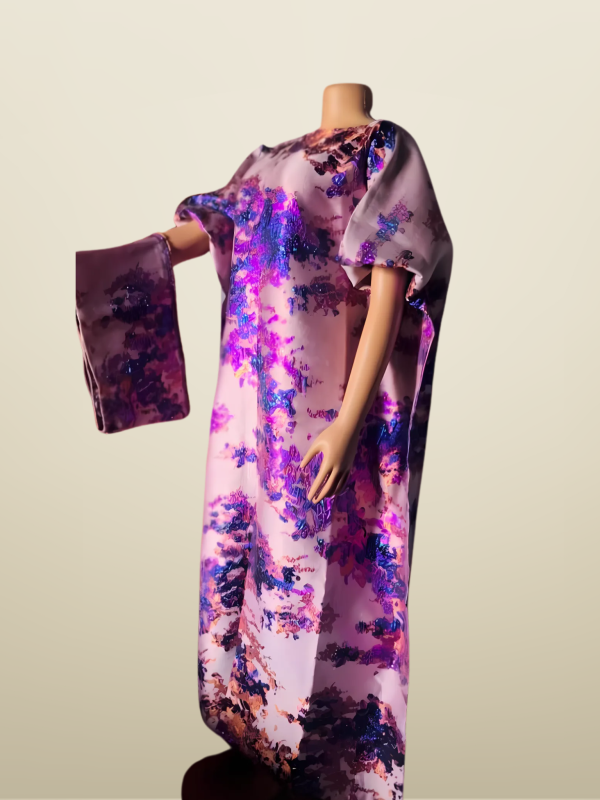 Damask bubu slit gown