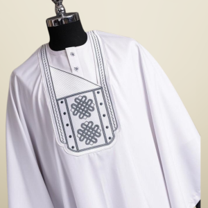Elegant Traditional White Agbada Set