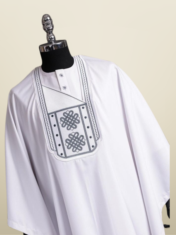 Elegant Traditional White Agbada Set