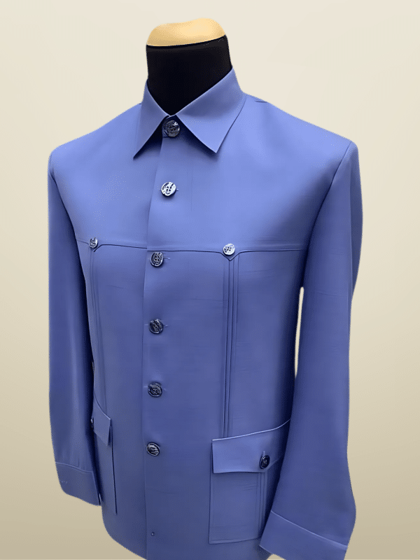 Lavender Elegance: Contemporary Button-Down Tailored Jacket