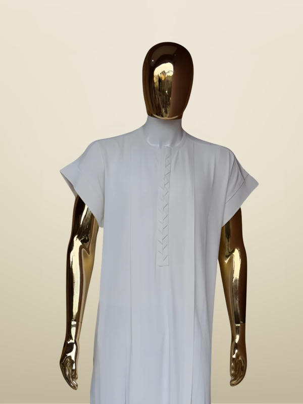 Modern Minimalist Kaftan with Gold Accents