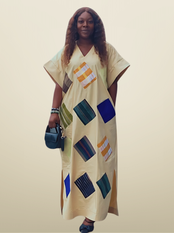 Patchwork Kaftan Dress