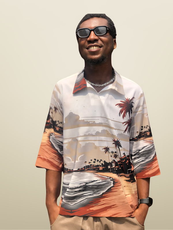 Tropical Print Relaxed Shirt