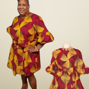 Vibrant Autumn Flare Dress