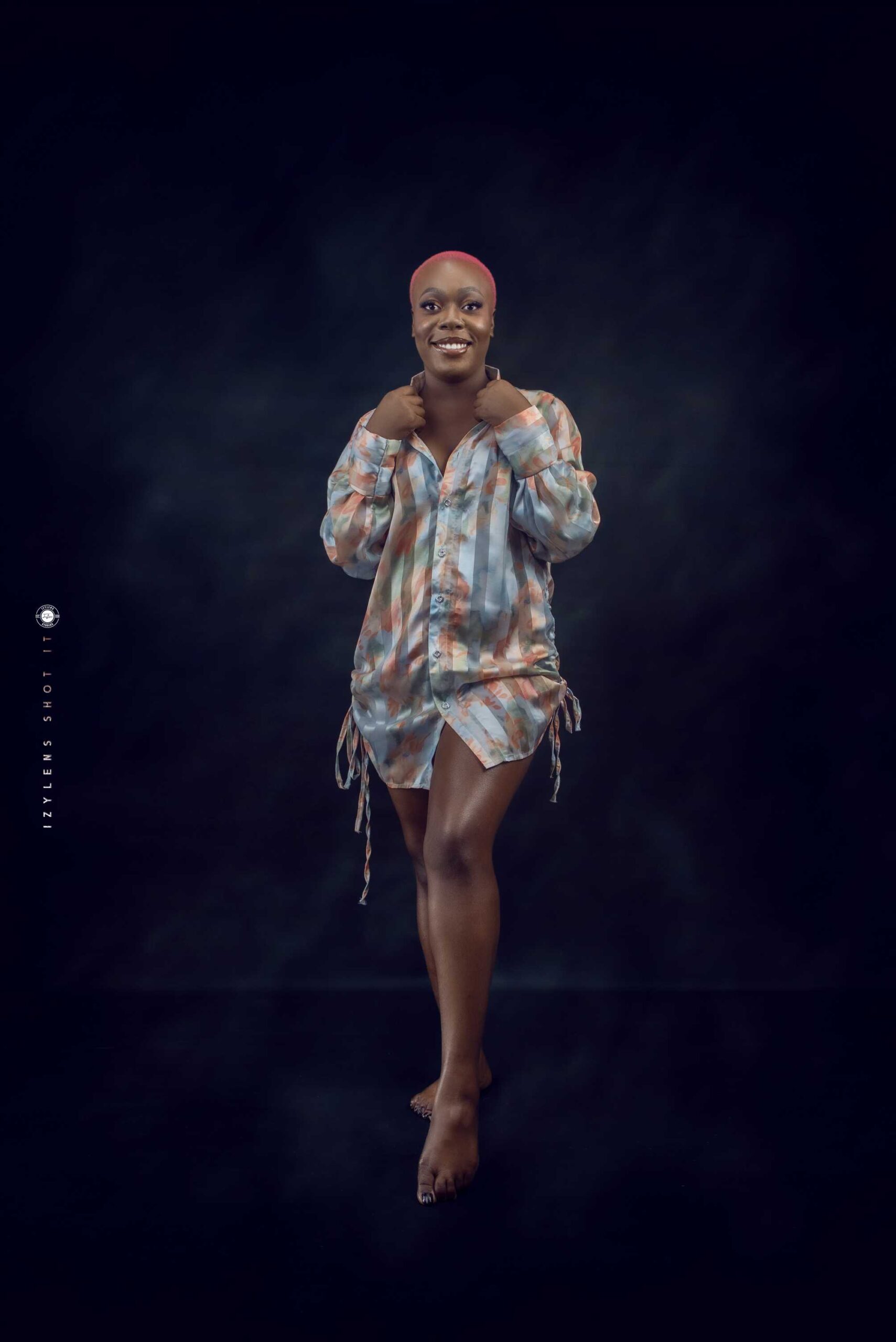 Oversized Tie-Side Shirt Dress